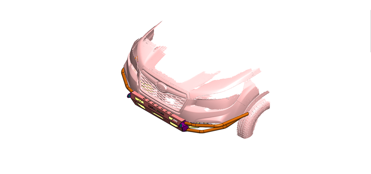 2019 - 2024 Subaru Forester Half Cut Armory Front Bumper