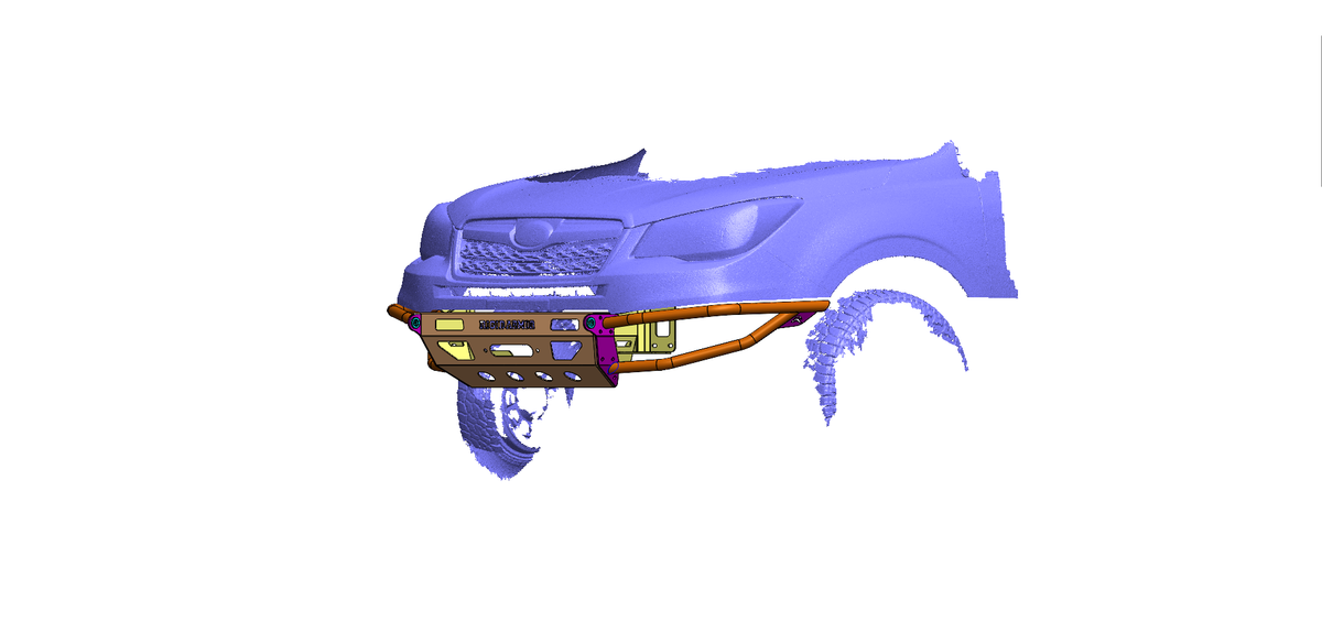 2016 - 2018 Subaru Forester Half Cut Armory Front Bumper